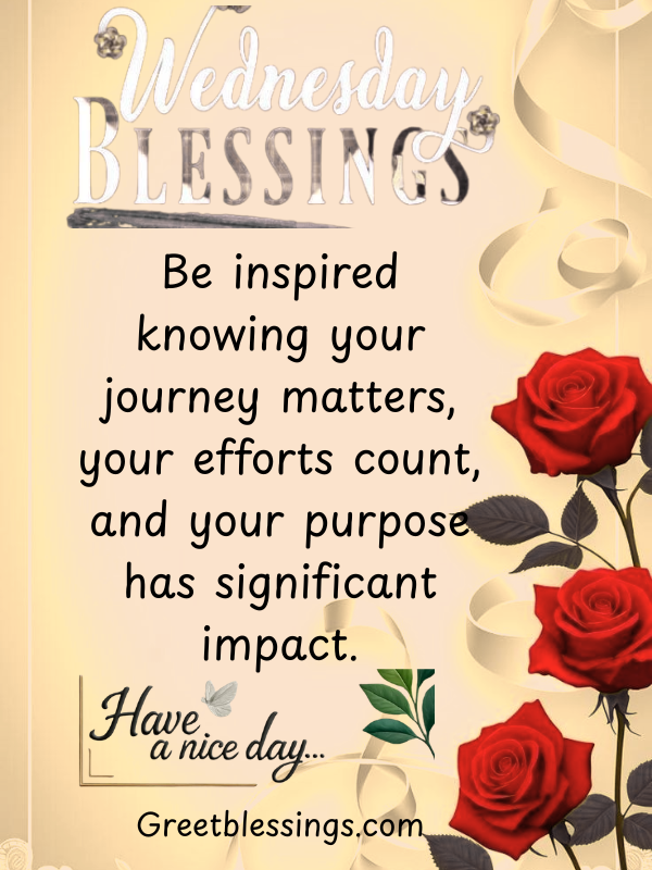 Inspirational Wednesday blessings with beautiful flower in background represent a wonderful wednesday.