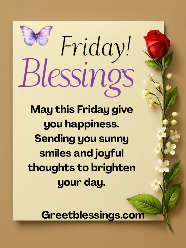 Friday reflection image with gratitude, joy, and cheerful wishes