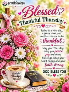 Read more about the article 160+ Beautiful Thursday Blessings, images, wishes and quotes