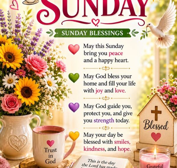 happy flowers, coffee cup, dove, and peaceful morning message for faith, hope, and encouragement.
