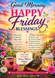 Read more about the article 150 Good Morning Friday Blessings Beautiful images and Quotes