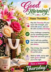 Read more about the article 180 Happy Good Morning Thursday Blessings, quotes, & Greetings