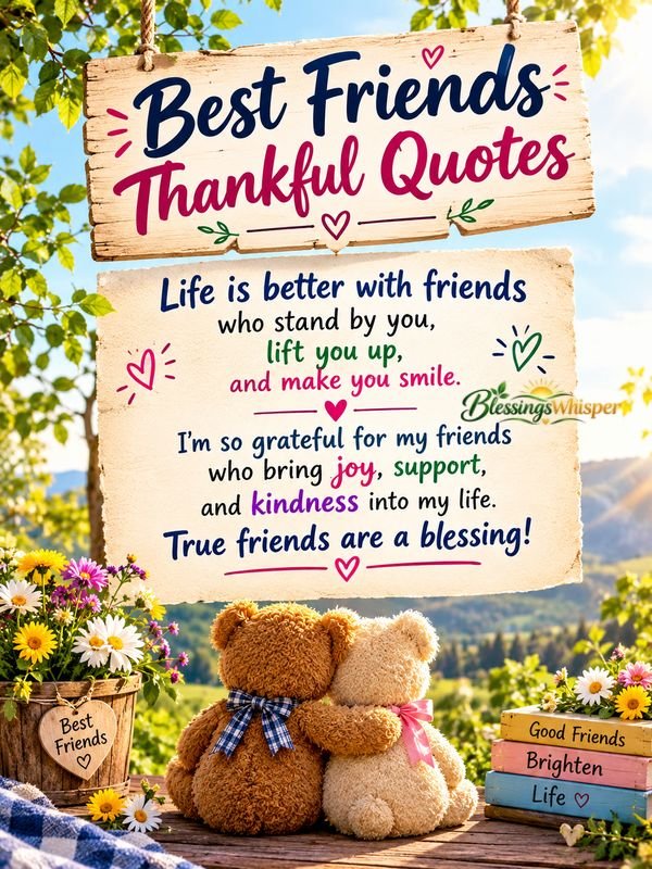 Read more about the article 100+ Thankful Best Friends Quotes, Blessings of Friendship